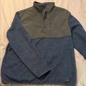 G.H. Bass & Co. Blue and Gray Quarter-Zip Pullover